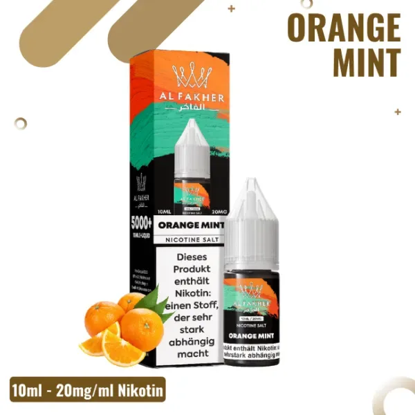 Al Fakher Liquid 10ml – Orange Mint – 20mg Nikotin