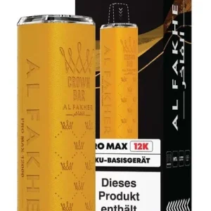 Al Fakher Pro Max 12k Akkuträger – Farbe: Yellow – 900 mAh