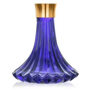 Aladin Shisha Epox 360 Ersatzglas – Gold – Ocean Blue