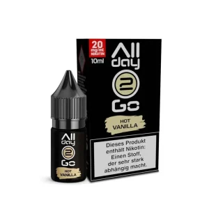 Allday2Go – Hybrid Nikotinsalz Liquid 10ml – Hot Vanilla-10 mg/ml