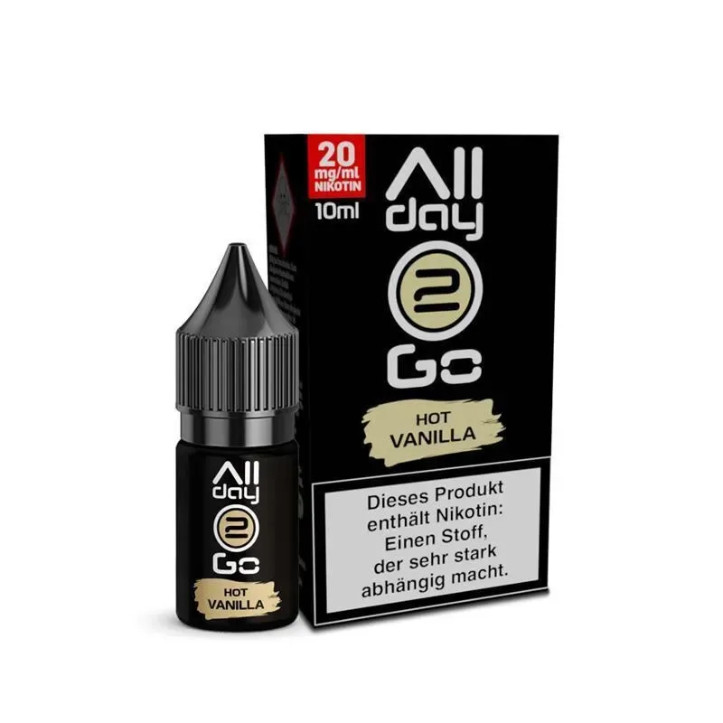 Allday2Go – Hybrid Nikotinsalz Liquid 10ml – Hot Vanilla-10 mg/ml