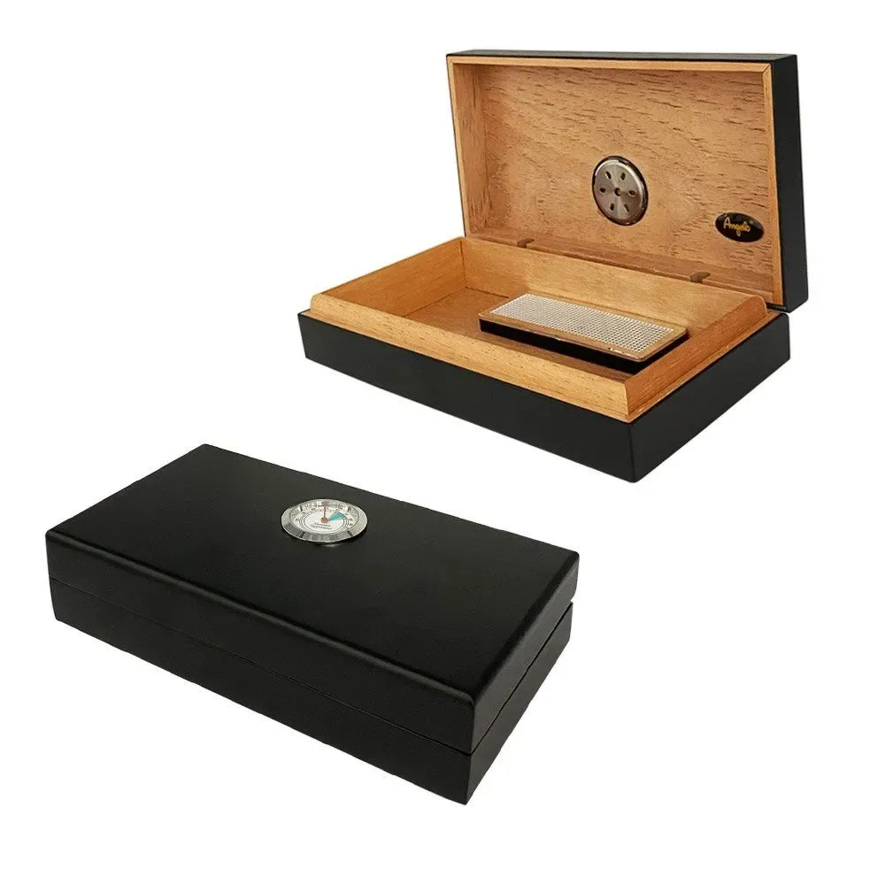 Angelo Humidor, schwarz matt, für 5 – 8 Zigarren