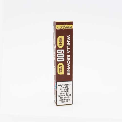 Anoca 500 Einweg E-Shisha Vanilla Brownie 17 mg Nikotin