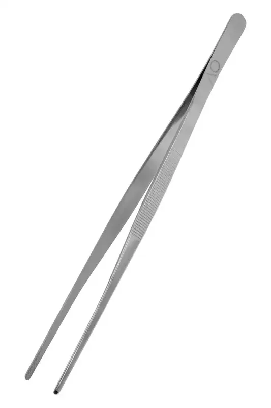 AO Kohlepinzette Edelstahl 30cm (Silber)