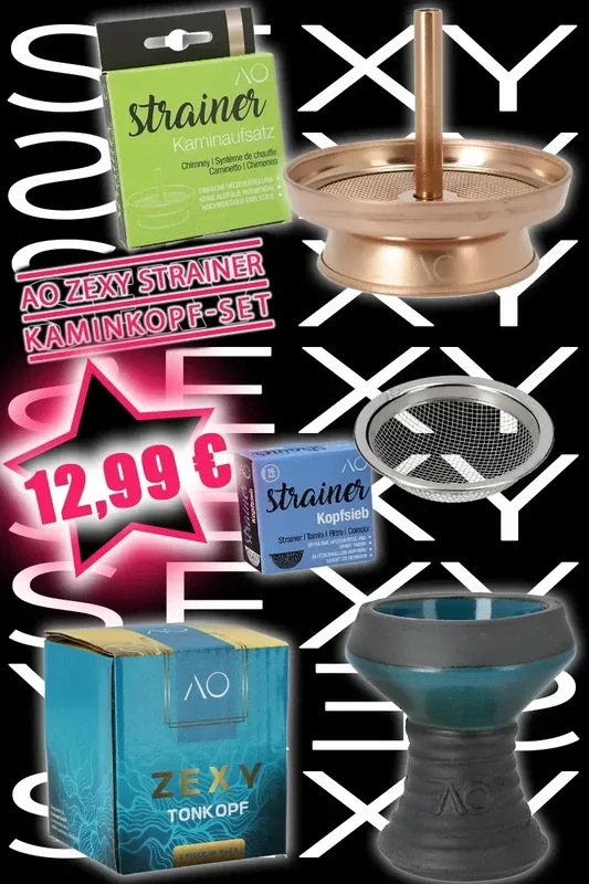 AO Zexy Strainer Steinkopf-Set (Weiss | Rose Gold)