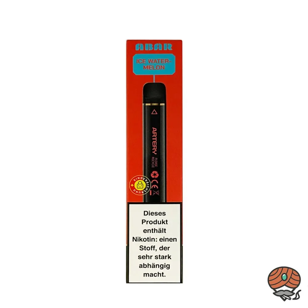 ARTERY ABAR 900 Ice Watermelon E-Shisha, 20mg Nikotin, Einweg-E-Zigarette, max. 600 Züge
