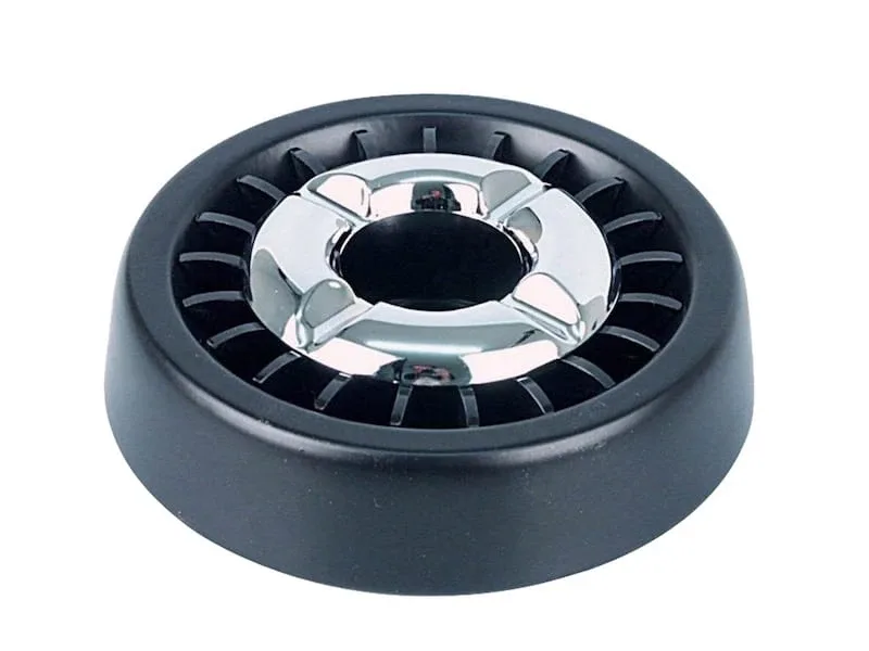 Ascher mit „Stern“-Einsatz schwarz/chrom 13 cm