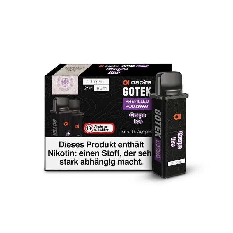 Aspire – GoTek Prefill Pod 20mg/ml (2 Stück pro Packung) – Grape Ice