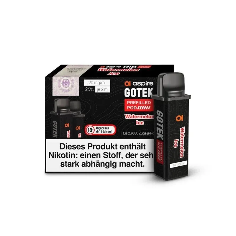 Aspire – GoTek Prefill Pod 20mg/ml (2 Stück pro Packung) – Watermelon Ice