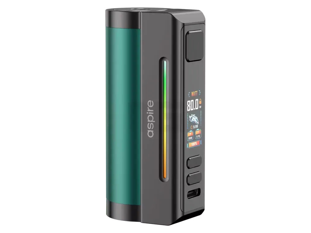 Aspire – Zelos M80 – Akkuträger – 2600 mAh – Green Gunmetal | Paketgröße : 1er Packung