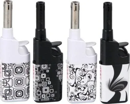 ATOMIC Mini-Anzuender Piezo 10 cm „Black + White“ sortiert