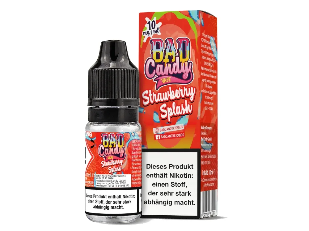 Bad Candy Liquids – Strawberry Splash – Nikotinsalz Liquid 10 mg/ml