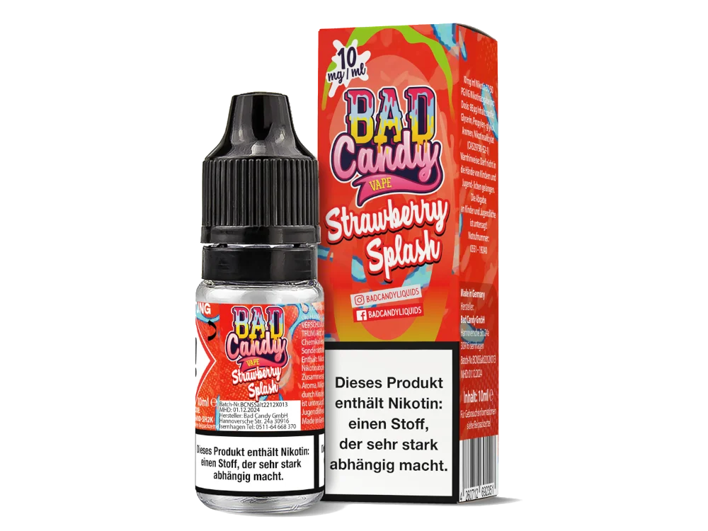 Bad Candy Liquids - Strawberry Splash - Nikotinsalz Liquid