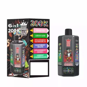 BANG BLAZE 200K DSK069 200K Züge Einweg E Zigarette Dual Mesh Digital Display