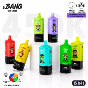 BANG LEADER 450K 450K Züge Einweg E Zigarette Digital Display Nikotinfrei