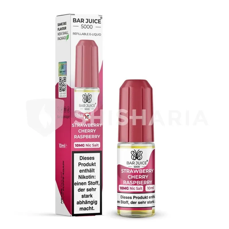 Bar Juice 5000 Liquid E-Zigarette 10ml – Strawberry Cherry Raspberry – 10mg