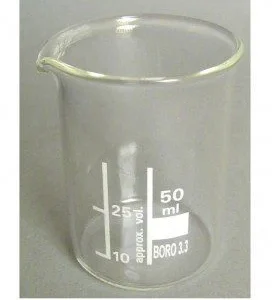 Becherglas 50ml niedrige Form aus Boro 3.3