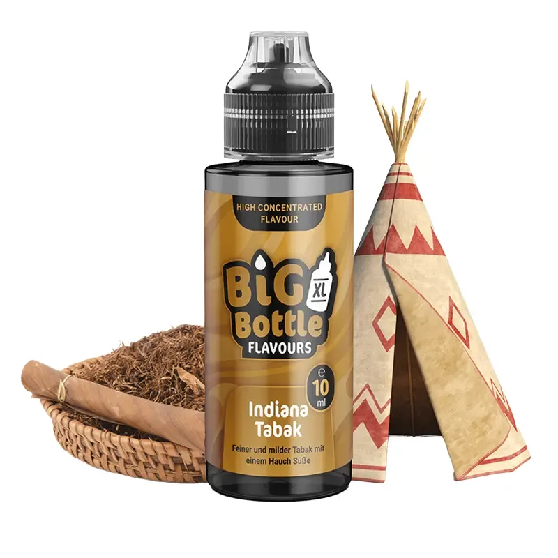 Big Bottle Flavours Aroma – Indiana Tabak – 10 ml Longfill
