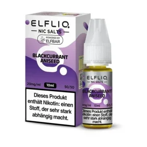 Blackcurrant Aniseed - Elfliq by Elfbar Nikotinsalz Liquid (10/20mg/ml)
