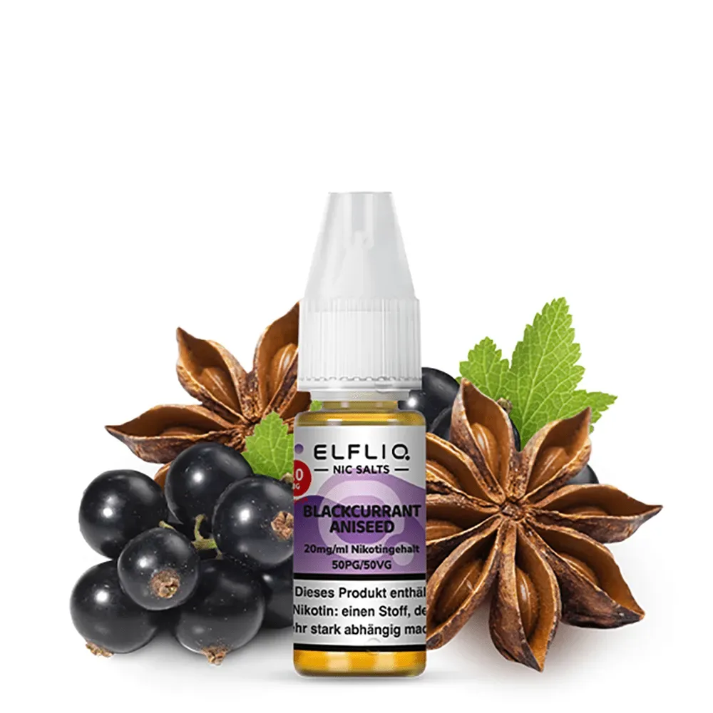 Blackcurrant Aniseed – ELFLIQ – Nikotinsalz Liquid 10ml