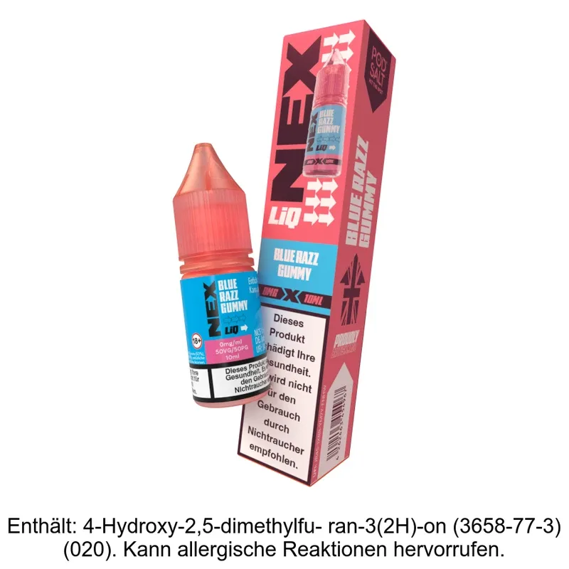 Blue Razz Gummy 0 mg/ml Pod Salt – NexLiq – Nikotinsalz Liquid