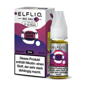Blueberry Sour Raspberry - Elfliq by Elfbar Nikotinsalz Liquid (10/20mg/ml)