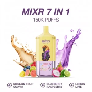 BOOD MIXR 150K 150K Züge Einweg E Zigarette Dual Mesh Digital Display
