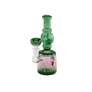 ‚Breit‘ ‚Glasbong grün 17 cm