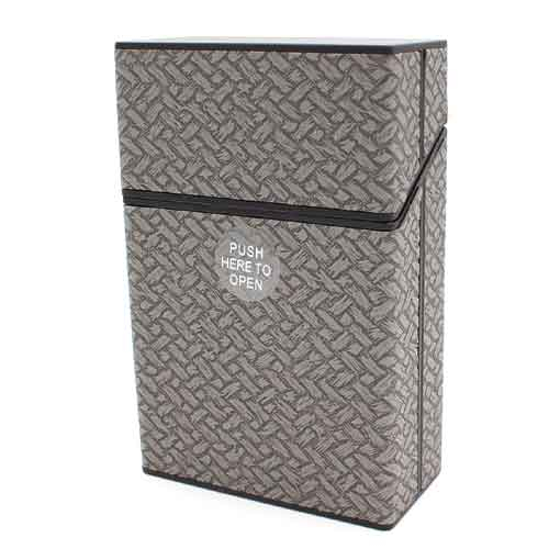 Champ Zigarettenbox Kunststoff Weave Optik grau