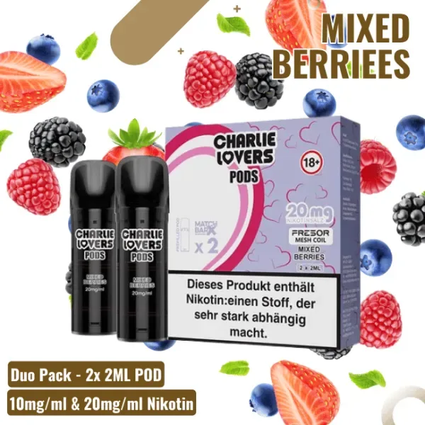 Charlie Lovers Pod – Duopack – Mixed Berries