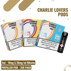 Charlie Lovers Pods 20mg 鈥?ELFA kompatibel (2er Pack)