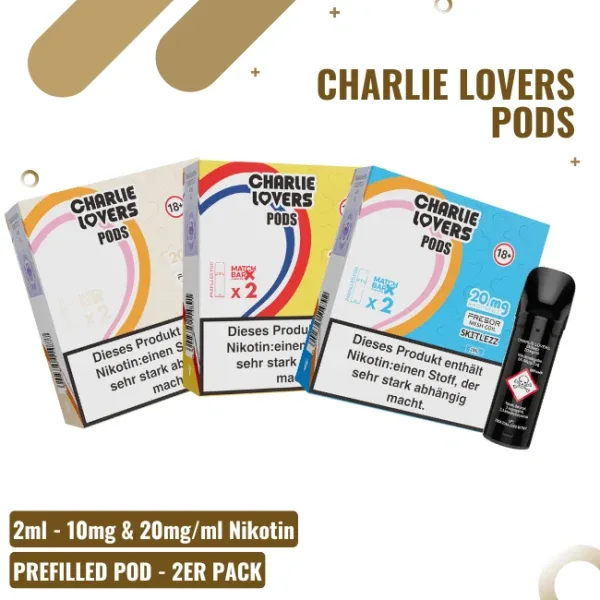 Charlie Lovers Pods 20mg 鈥?ELFA kompatibel (2er Pack)