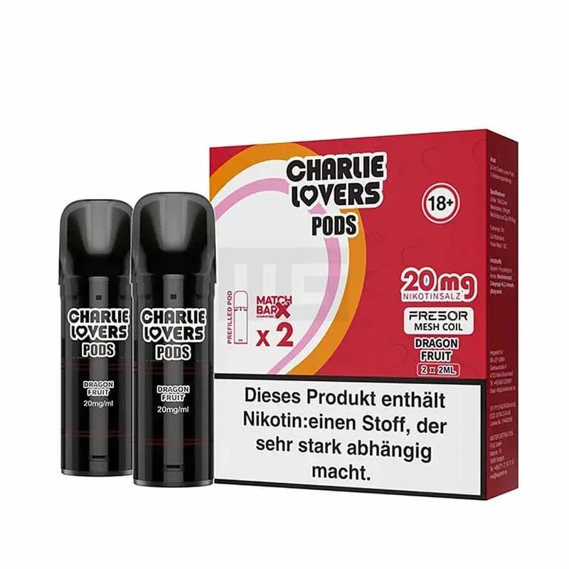 Charlie Lovers – Prefilled Pods – 2ml – 2er Pack – Dragon Fruit 20mg