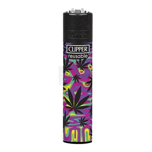 Clipper – Feuerzeug – Neon Leaves – 4v4 – wiederverwendbar