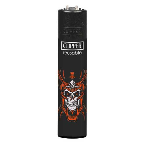Clipper Feuerzeug Skulls 22 2v4 Totenkopf mit Knochenhelm