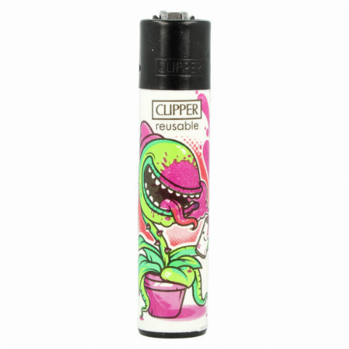 Clipper Feuerzeug Venus Trap 2v4 Alien im Blumentopf