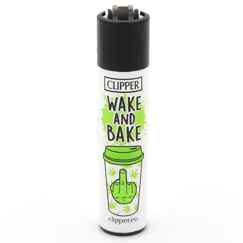 Clipper Feuerzeug Weed Slogan 2 – 3v4 WAKE AND BAKE