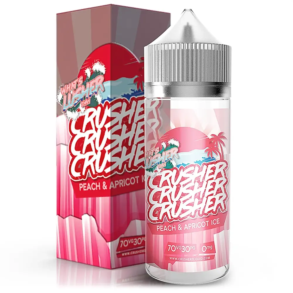 Crusher E-Liquid – Peach & Apricot Ice (Shortfill, 120 ml, 70% VG / 30% PG)