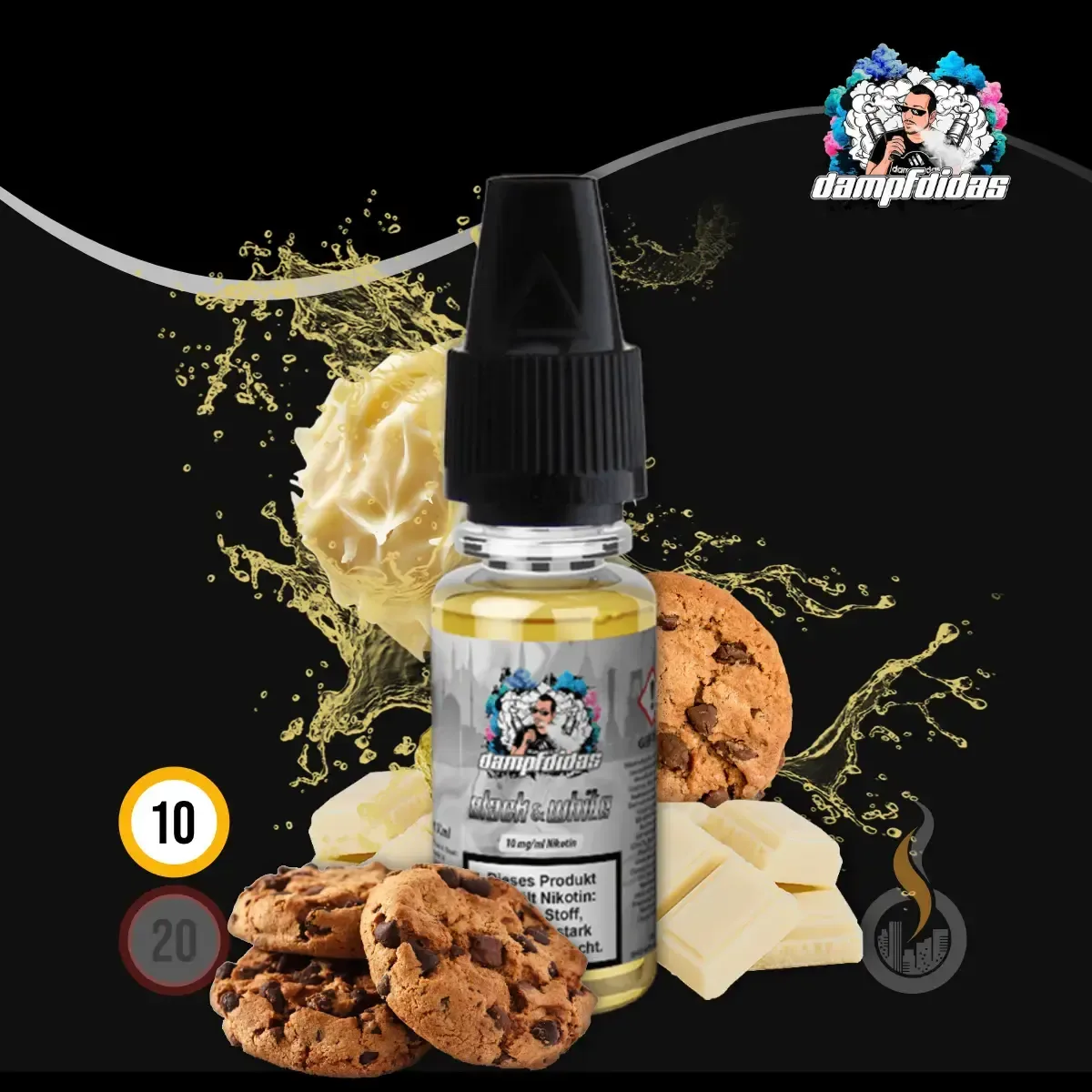 DAMPFDIDAS Black & White Nikotinsalz Liquid – 10 ml
