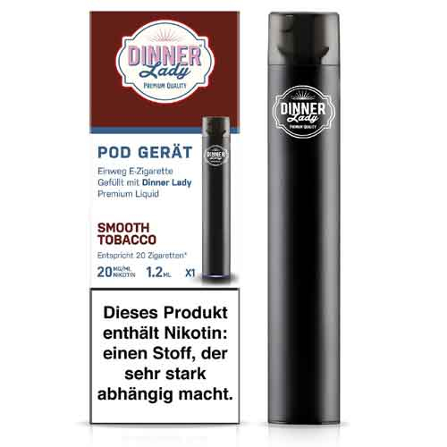 Dinner Lady Einweg E-Zigarette Smooth Tobacco