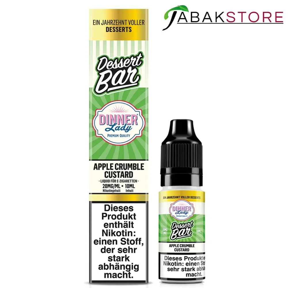 Dinner Lady Liquid | Nikotinsalz | Apple Crumble Custard | 20mg