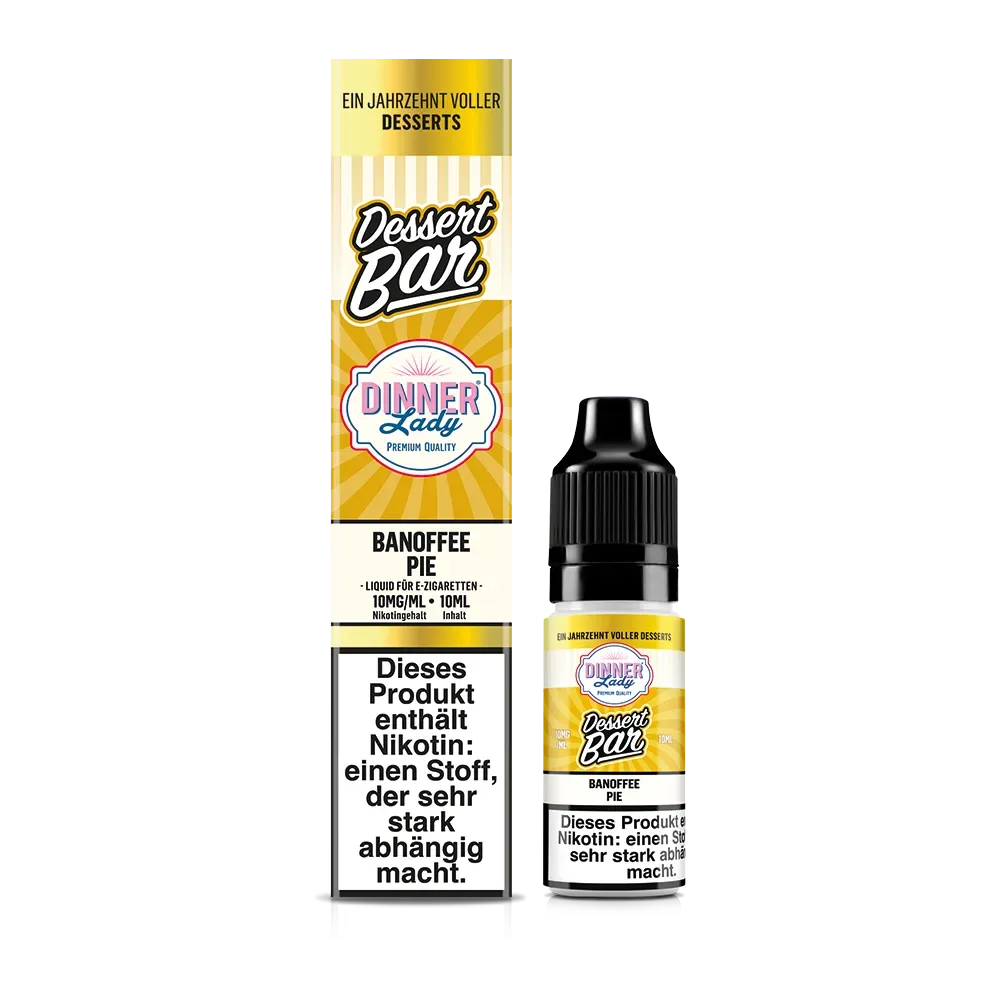 Dinner Lady Nikotinsalz – Banoffee Pie – 50/50 10ml Liquid 10mg