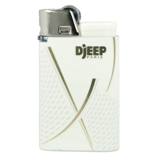Djeep World X White Nr.4 Feuerzeug Weiß, Gold