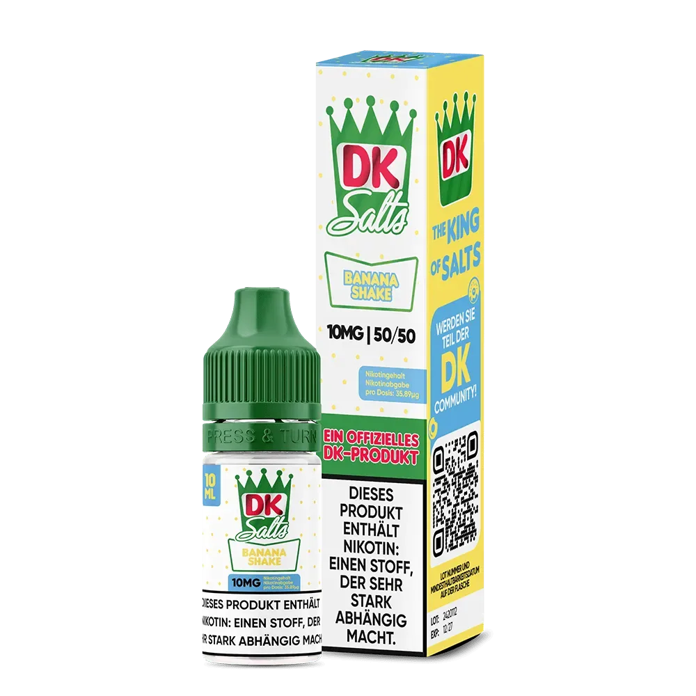 DK Salts Nikotinsalz – Banana Shake – Liquid 10mg 10ml C