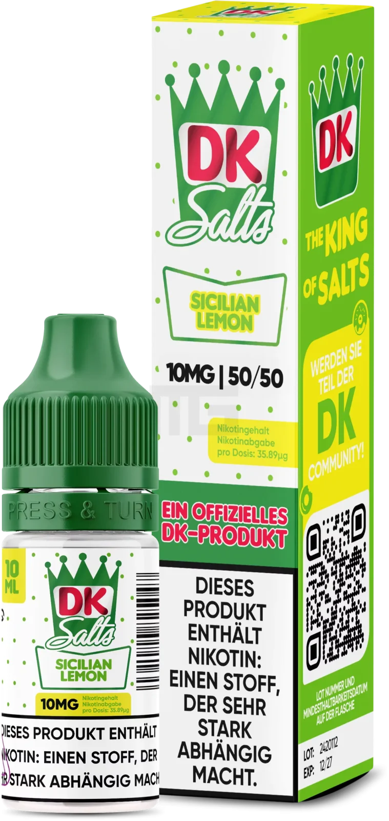 DK Salts – Nikotinsalz-Liquid – 10ml – Sicilian Lemon – 10mg