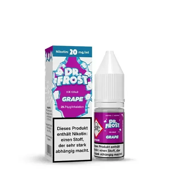 Dr. Frost Nic Salt Liquid – Grape Ice 10 ml 20mg/ml
