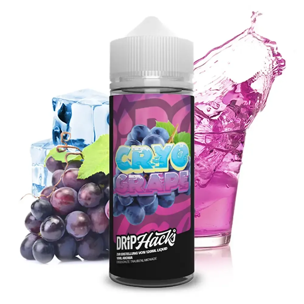 Drip Hacks Longfill – Cryo Grape – 10ml Aroma in 120ml Flasche