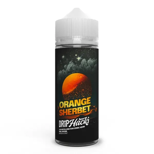 Drip Hacks – Orange Sherbert (Longfill, 120 ml, Fruchtig, Dessert)