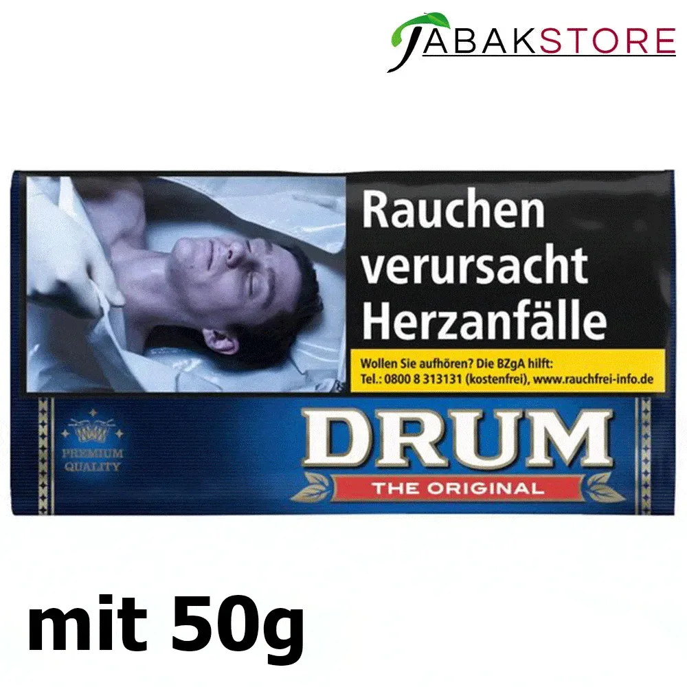 Drum Dunkelblau Halfzware 12,50 Euro | 50g Drehtabak