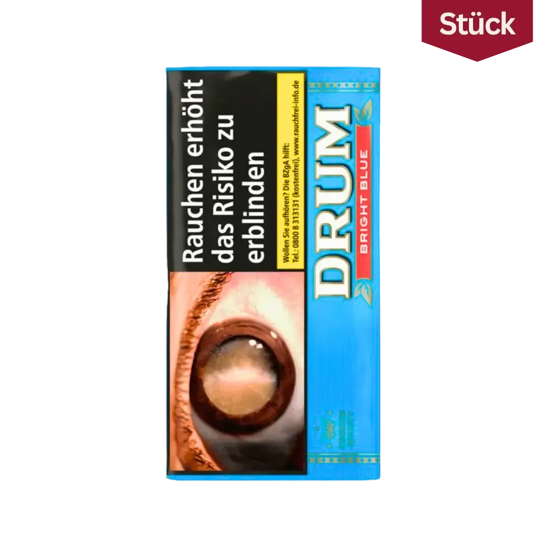 Drum Hellblau Tabak Feinschnitt Pouch (30g)